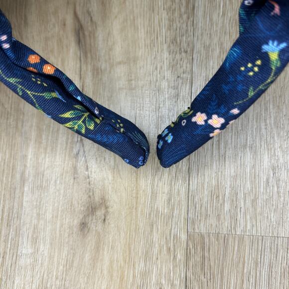 *NEW* Rifle Paper Co. Kids Headband Knotted Blue Floral Wildwood Boho Casual - Picture 4 of 4